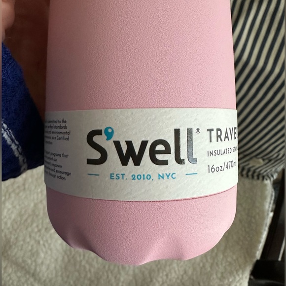 S’well Traveler 16oz Pink Topaz insulated thermos mug - Picture 2 of 2